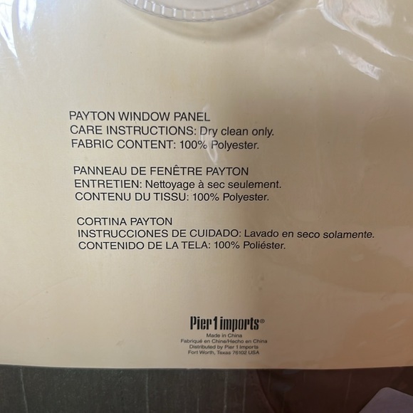 New Set of 2 Pier 1 Peyton Window Panels - Picture 5 of 6